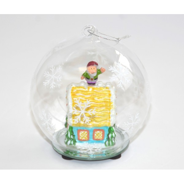 Christmas House glass light-up Bauble, By Arribas